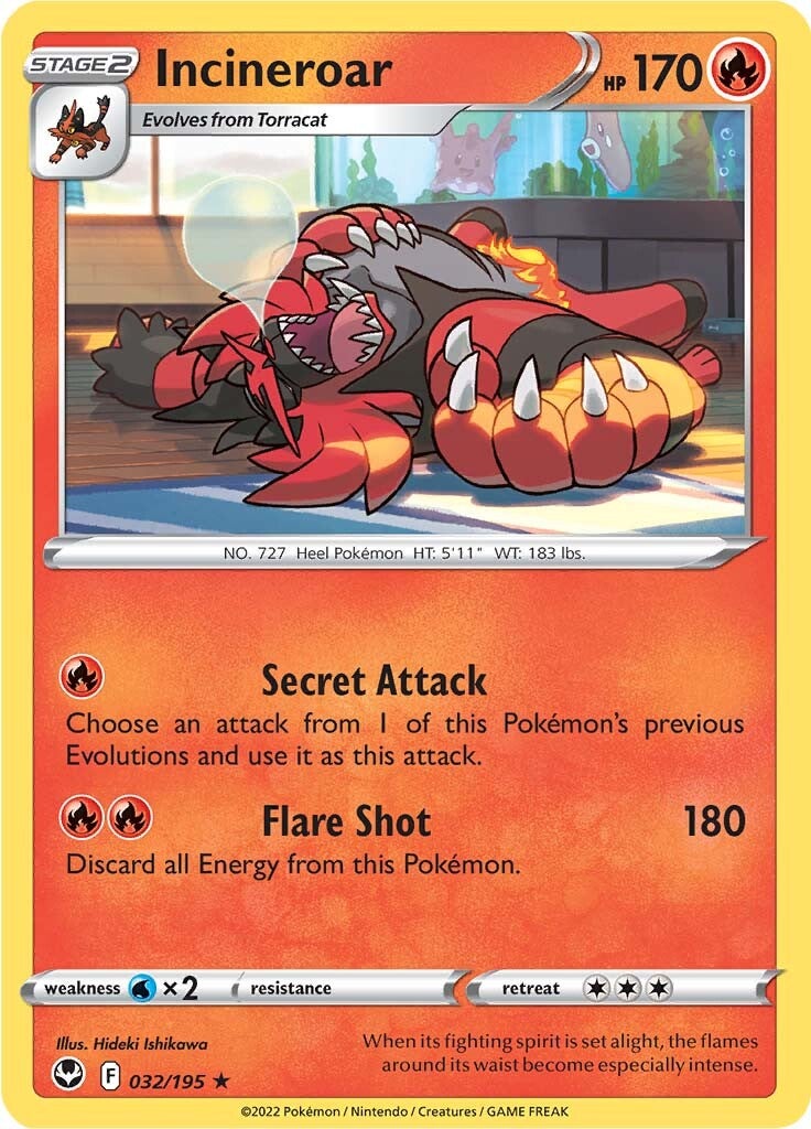 Incineroar (032/195) [Sword & Shield: Silver Tempest] | Chromatic Games