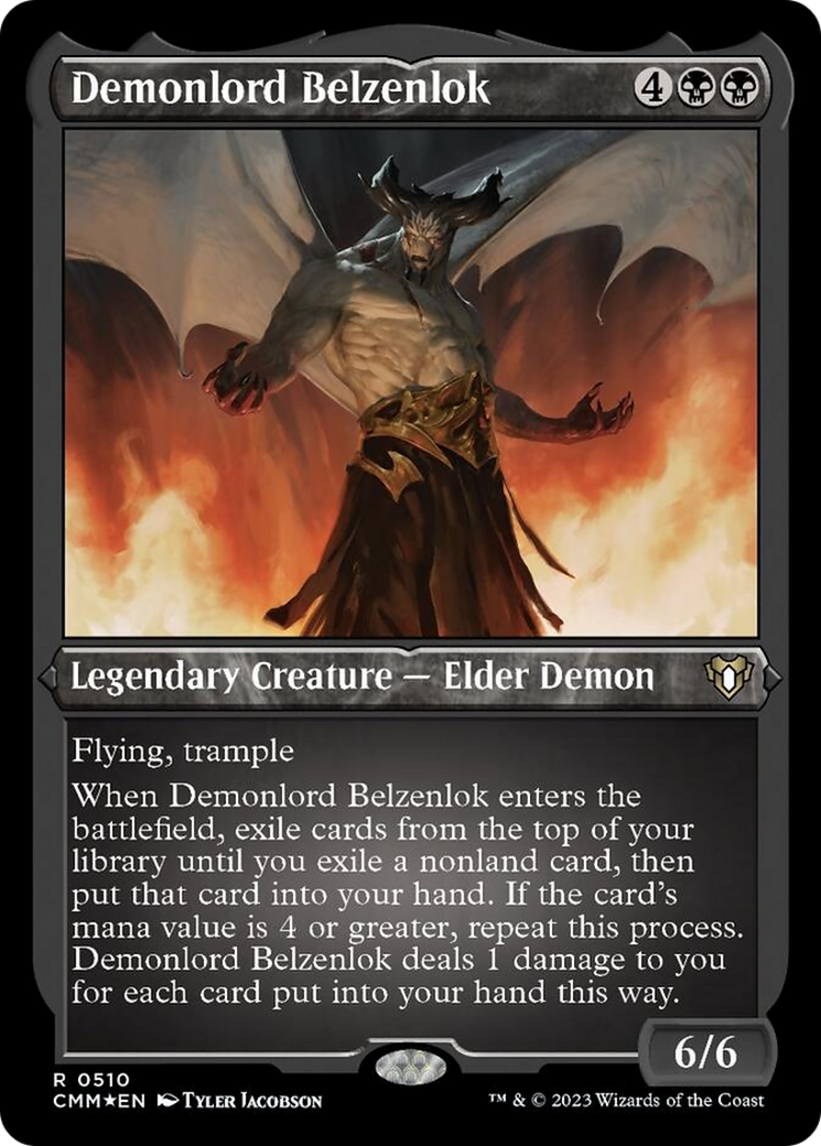 Demonlord Belzenlok (Foil Etched) [Commander Masters] | Chromatic Games