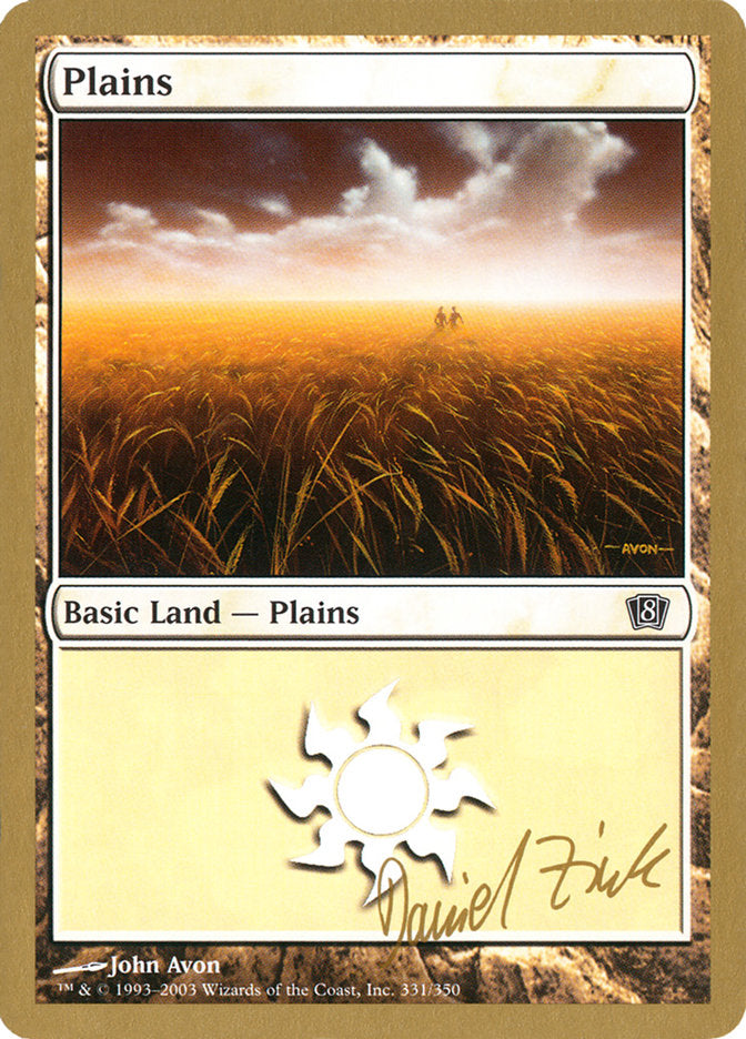 Plains (dz331) (Daniel Zink) [World Championship Decks 2003] | Chromatic Games