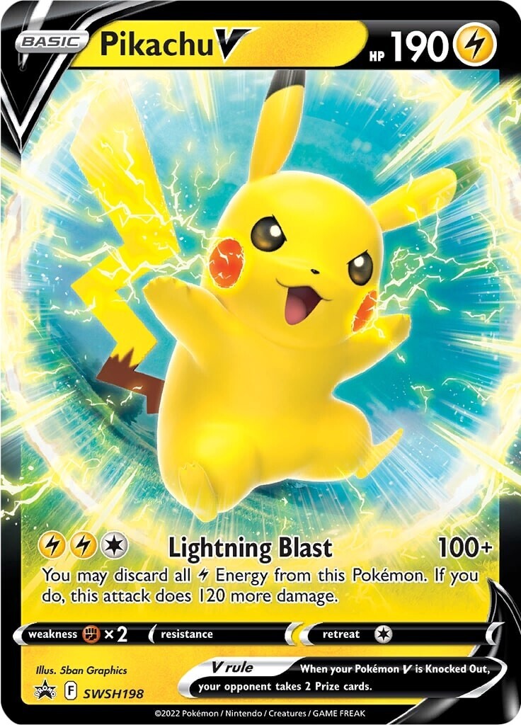 Pikachu V (SWSH198) (Jumbo Card) [Sword & Shield: Black Star Promos] | Chromatic Games