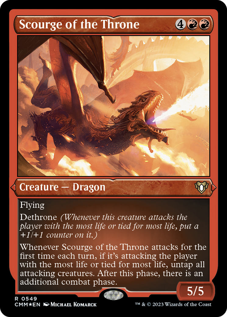 Scourge of the Throne (Foil Etched) [Commander Masters] | Chromatic Games
