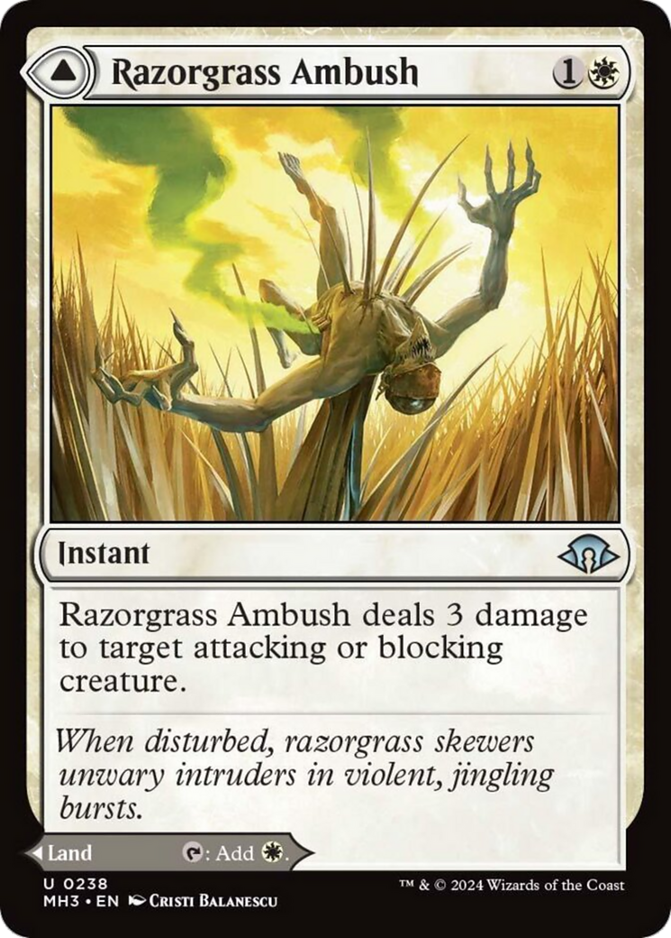 Razorgrass Ambush // Razorgrass Field [Modern Horizons 3] | Chromatic Games