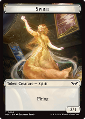 Spirit (0006) // Treasure Double-Sided Token [Duskmourn: House of Horror Tokens] | Chromatic Games