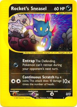 Rocket's Sneasel (5) (Winner) [Best of Promos] | Chromatic Games