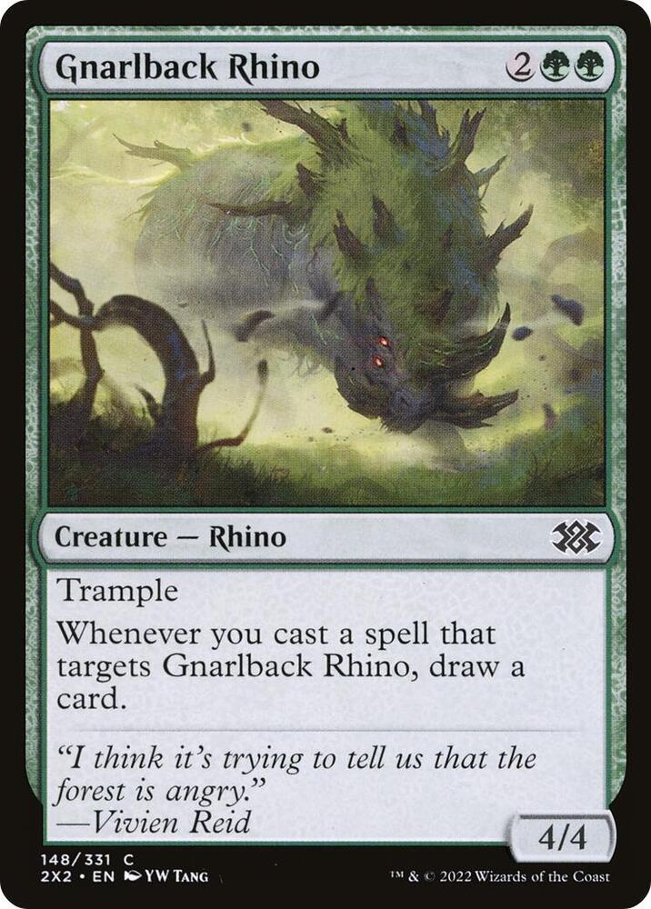 Gnarlback Rhino 148/331 (Double Masters 2022)  - Foil | Chromatic Games