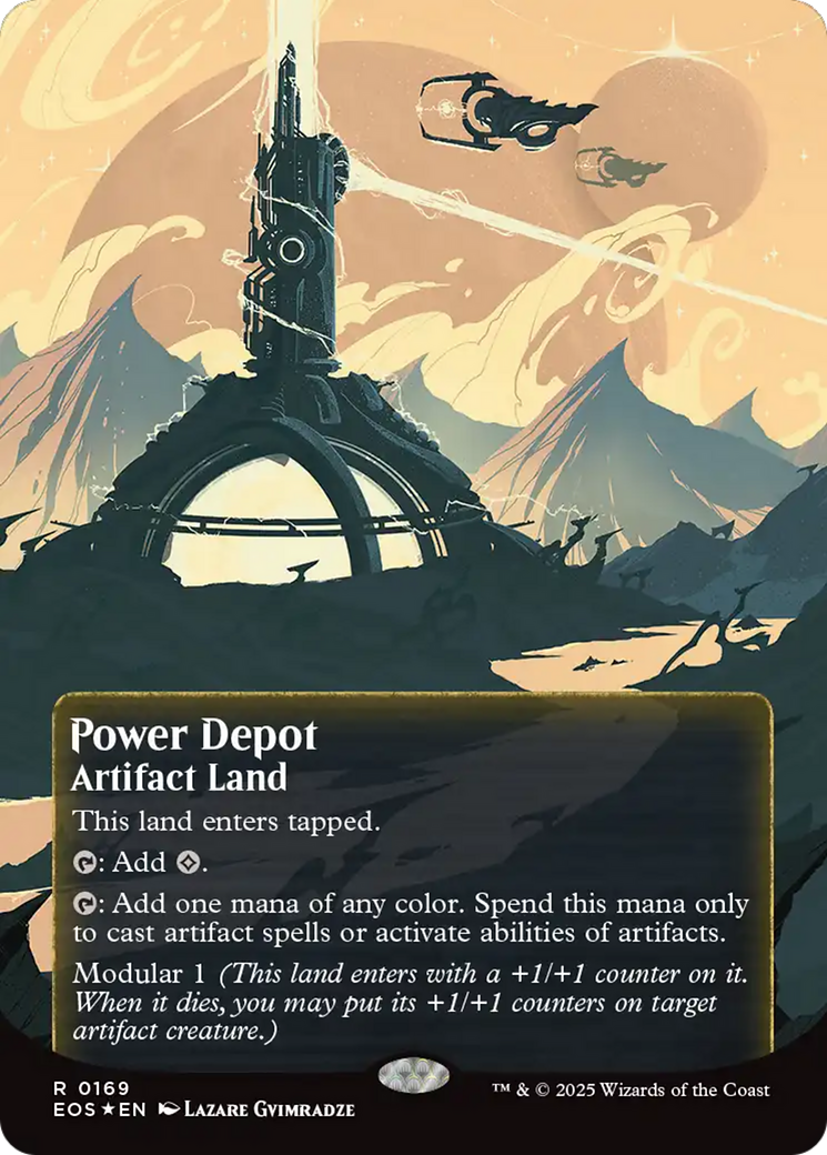 Power Depot (0169) (Borderless) (Galaxy Foil) [Edge of Eternities: Stellar Sights] | Chromatic Games