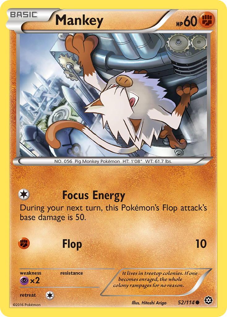 Mankey (52/114) [XY: Steam Siege] | Chromatic Games