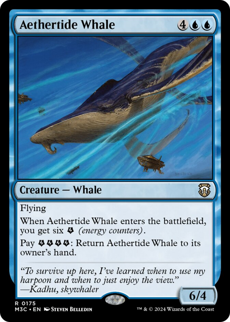 Aethertide Whale (Ripple Foil) [Modern Horizons 3 Commander] | Chromatic Games