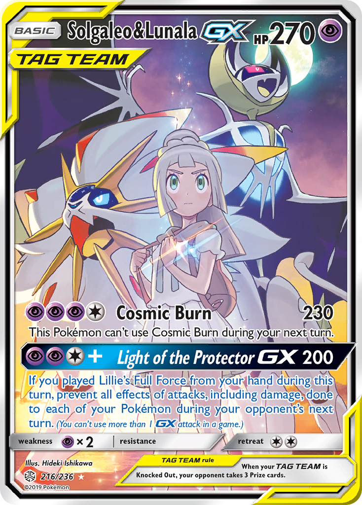 Solgaleo & Lunala GX (216/236) [Sun & Moon: Cosmic Eclipse] | Chromatic Games