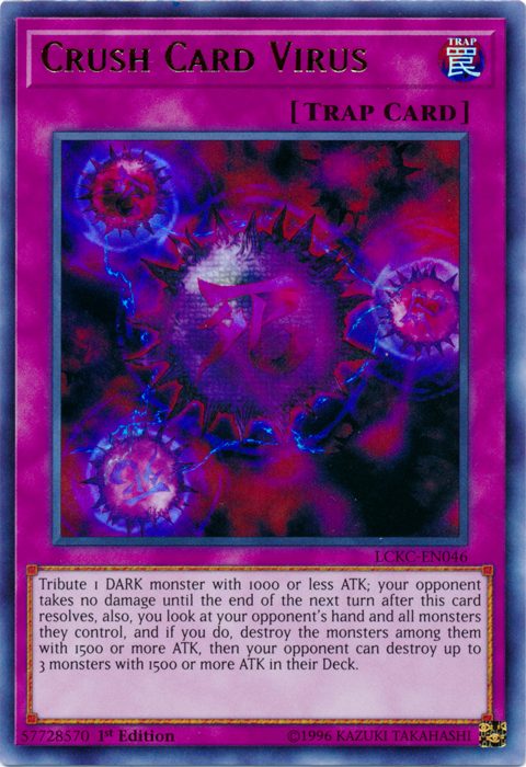 Crush Card Virus (Version 2) [LCKC-EN046] Ultra Rare | Chromatic Games