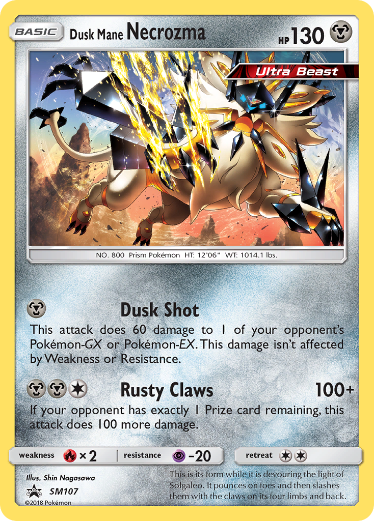 Dusk Mane Necrozma (SM107) [Sun & Moon: Black Star Promos] | Chromatic Games