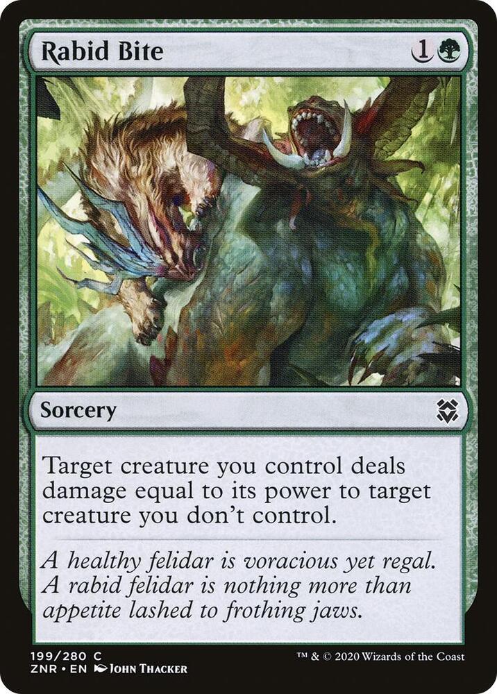 Rabid Bite 199/280 (Zendikar Rising)  - Foil | Chromatic Games