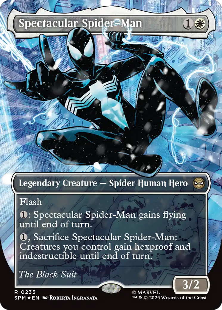 Spectacular Spider-Man (0235) (Borderless) (Textured Foil) [Marvel's Spider-Man] | Chromatic Games