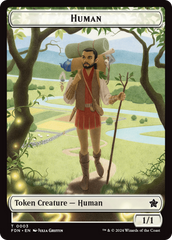 Copy // Human Double-Sided Token [Foundations Tokens] | Chromatic Games