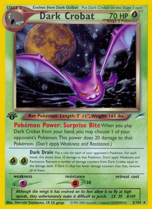 Dark Crobat (2/105) [Neo Destiny 1st Edition] | Chromatic Games