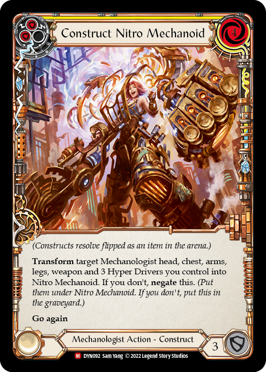 Construct Nitro Mechanoid // Nitro Mechanoid [DYN092] (Dynasty)  Rainbow Foil | Chromatic Games