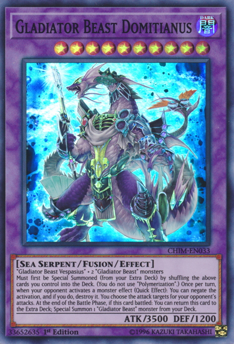 Gladiator Beast Domitianus [CHIM-EN033] Super Rare | Chromatic Games