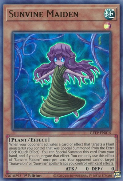 Sunvine Maiden [GFTP-EN015] Ultra Rare | Chromatic Games