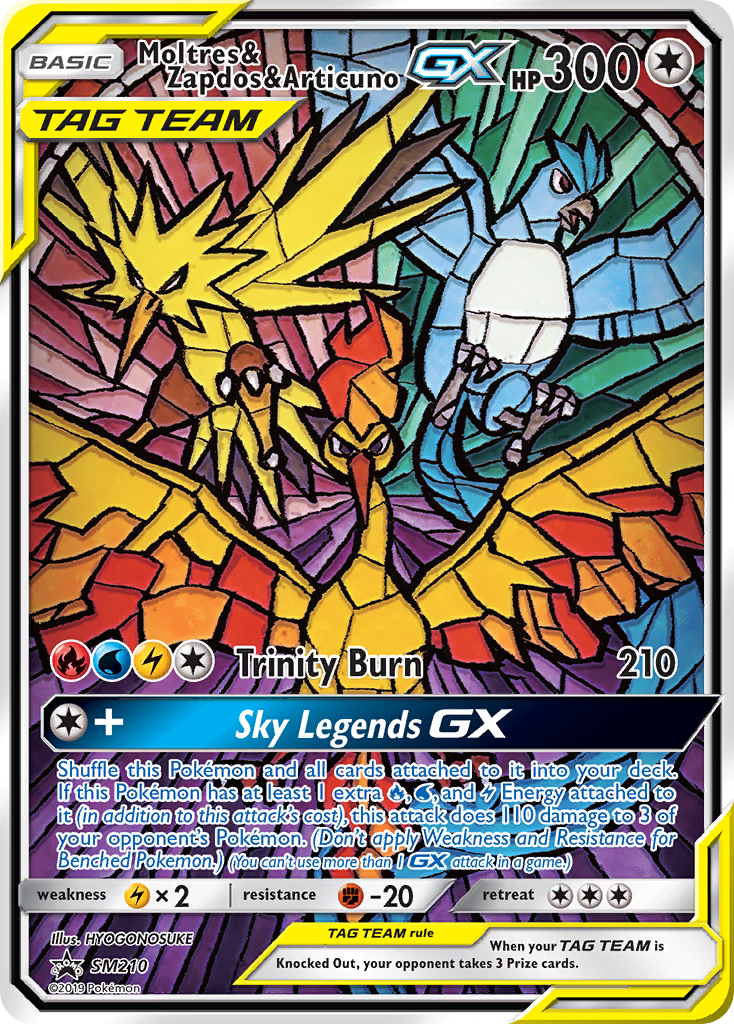 Moltres & Zapdos & Articuno GX (SM210) [Sun & Moon: Black Star Promos] | Chromatic Games