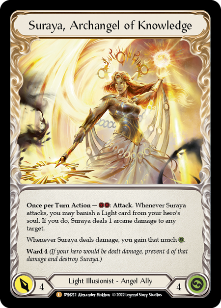 Invoke Suraya // Suraya, Archangel of Knowledge [DYN212] (Dynasty)  Rainbow Foil | Chromatic Games