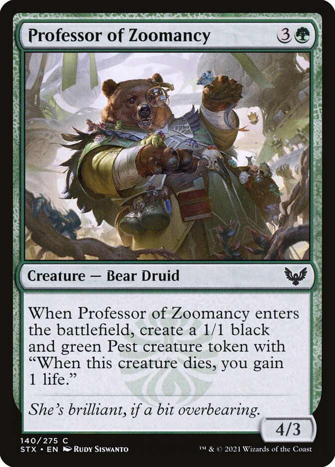 Professor of Zoomancy 140 (Strixhaven: School of Mages)  | Chromatic Games