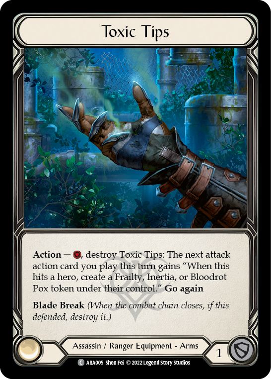 Toxic Tips [ARA005] (Outsiders Arakni Blitz Deck) | Chromatic Games