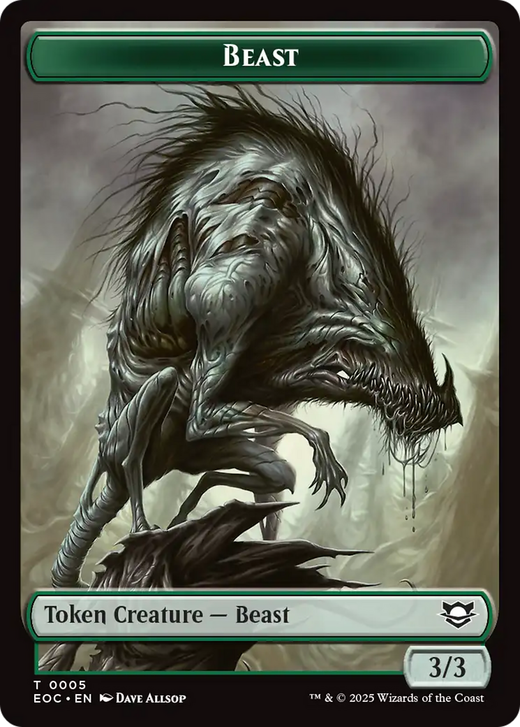 Clue // Beast (0005) Double-Sided Token [Edge of Eternities Commander Tokens] | Chromatic Games