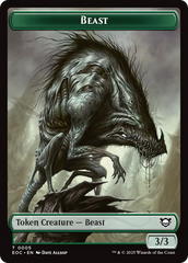 Clue // Beast (0005) Double-Sided Token [Edge of Eternities Commander Tokens] | Chromatic Games