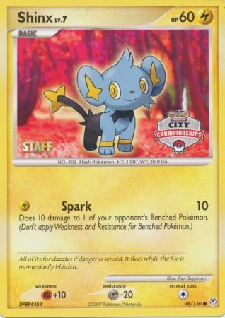 Shinx (98/130) (Staff City Championships Promo) [Nintendo: Black Star Promos] | Chromatic Games