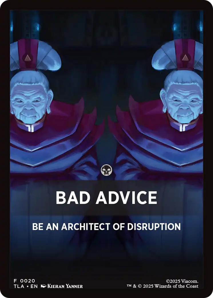 Bad Advice Theme Card [Avatar: The Last Airbender Tokens] | Chromatic Games