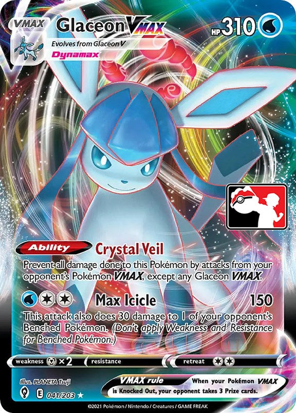 Glaceon VMAX (041/203) [Prize Pack Series One] | Chromatic Games