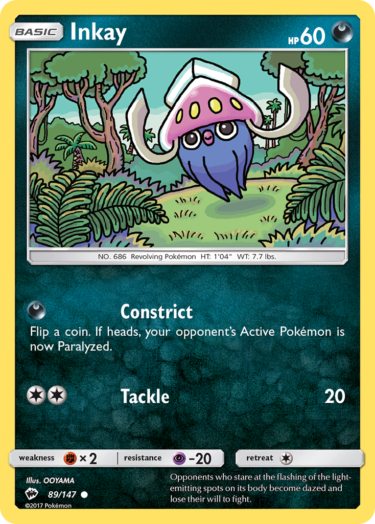 Inkay (89/147) [Sun & Moon: Burning Shadows] | Chromatic Games