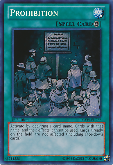 Prohibition [LCYW-EN267] Secret Rare | Chromatic Games
