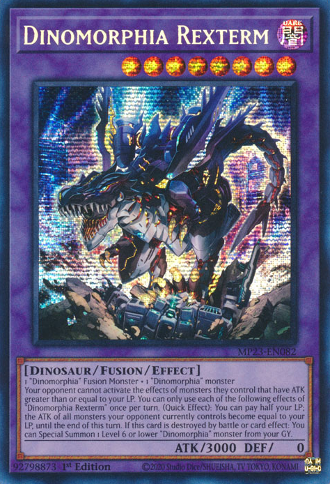 Dinomorphia Rexterm [MP23-EN082] Prismatic Secret Rare | Chromatic Games