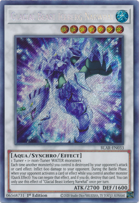 Glacial Beast Iceberg Narwhal [BLAR-EN033] Secret Rare | Chromatic Games