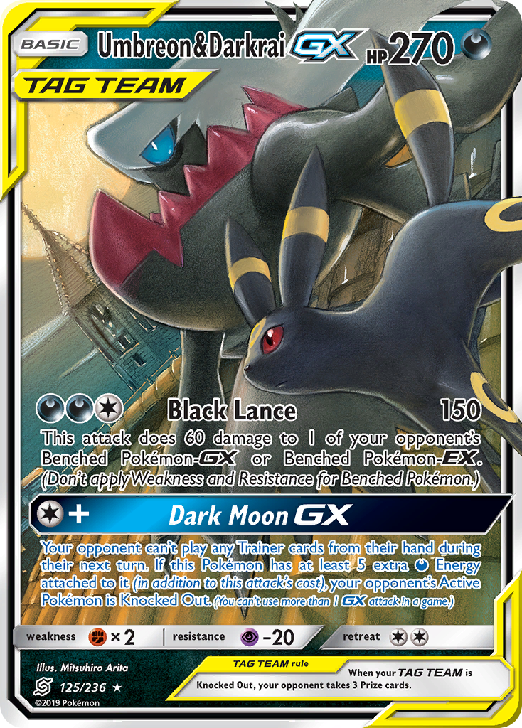 Umbreon & Darkrai GX (125/236) [Sun & Moon: Unified Minds] | Chromatic Games