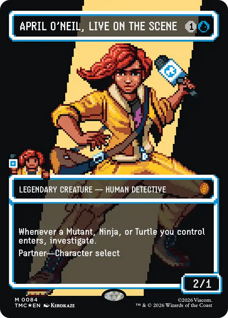April O'Neil, Live on the Scene (Borderless) (Surge Foil) [Teenage Mutant Ninja Turtles Commander] | Chromatic Games