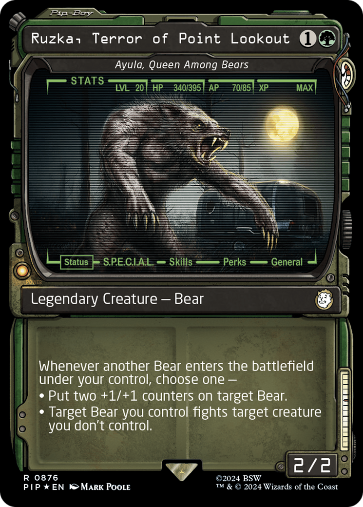 Ruzka, Terror of Point Lookout - Ayula, Queen Among Bears (Showcase) (Surge Foil) [Fallout] | Chromatic Games