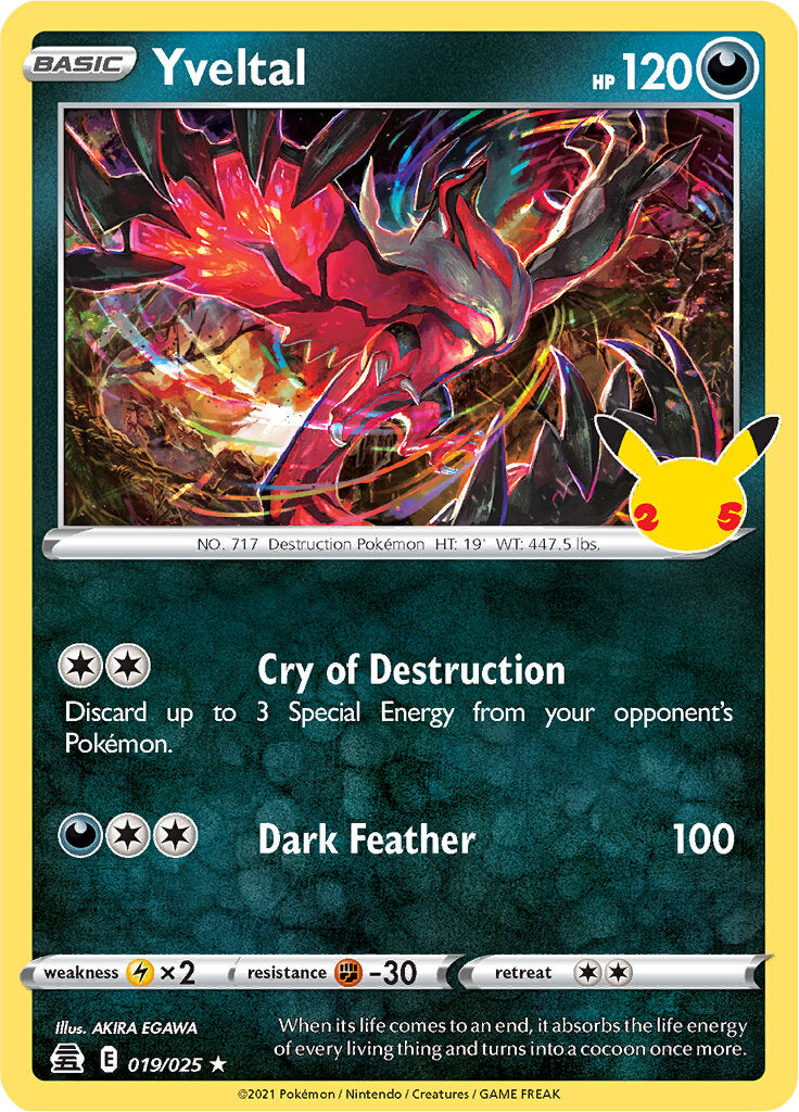 Yveltal (019/025) [Celebrations: 25th Anniversary] | Chromatic Games