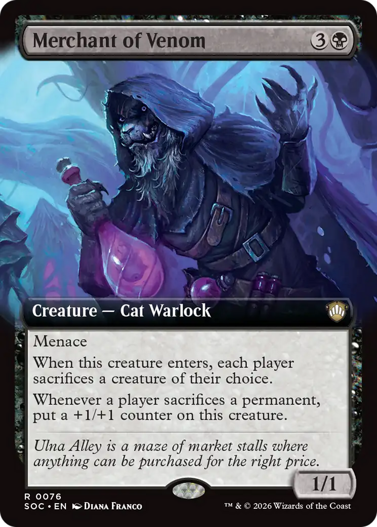 Merchant of Venom (Extended Art) [Secrets of Strixhaven Commander] | Chromatic Games