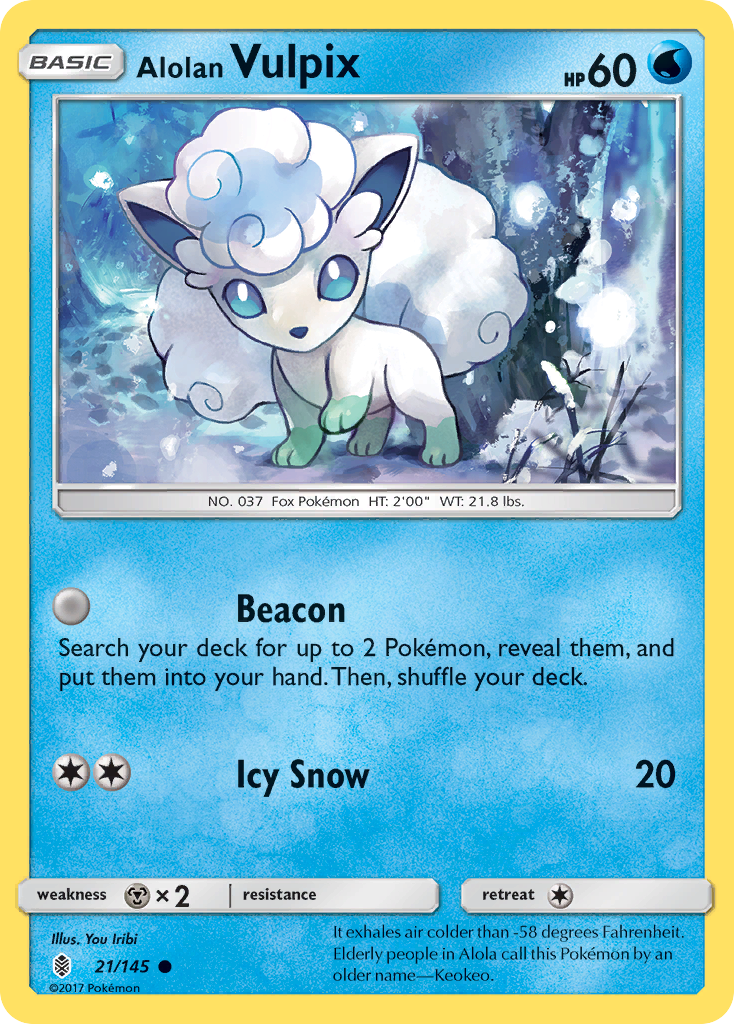 Alolan Vulpix (21/145) [Sun & Moon: Guardians Rising] | Chromatic Games