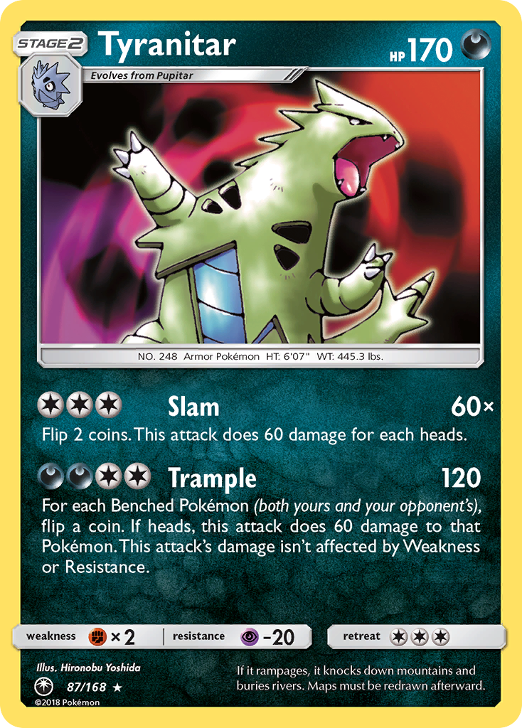 Tyranitar (87/168) [Sun & Moon: Celestial Storm] | Chromatic Games