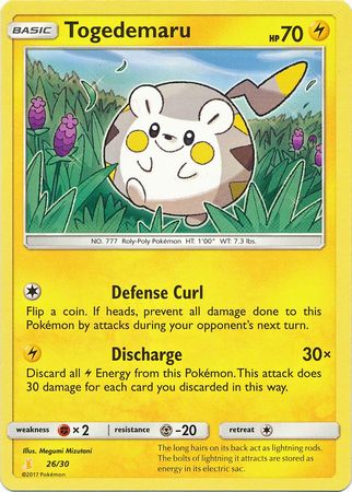 Togedemaru (26/30) [Sun & Moon: Trainer Kit - Alolan Raichu] | Chromatic Games