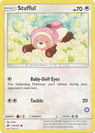 Stufful (110/147) (Deck Exclusive #12) [Sun & Moon: Trainer Kit - Alolan Sandslash] | Chromatic Games