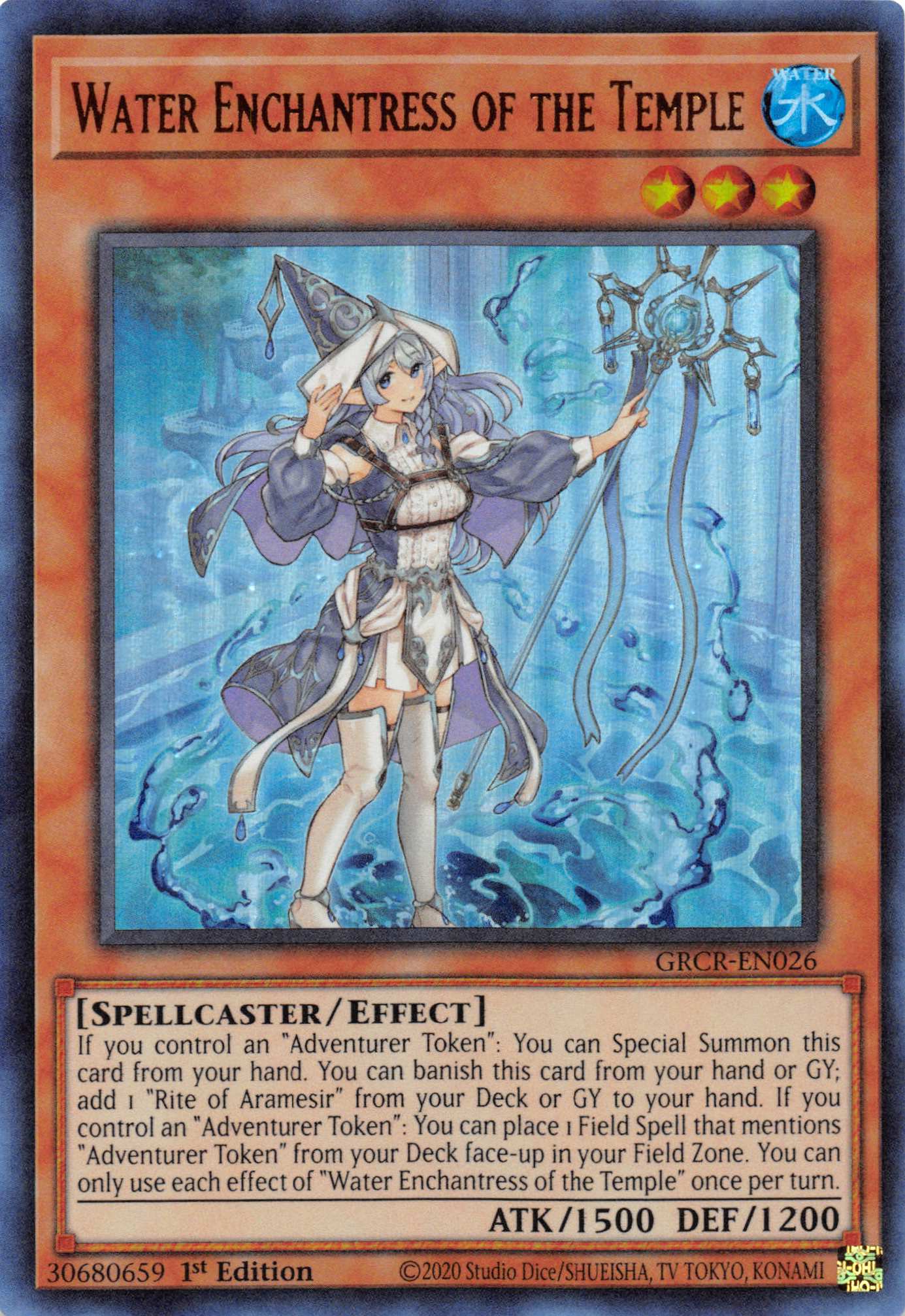 Water Enchantress of the Temple [GRCR-EN026] Ultra Rare | Chromatic Games