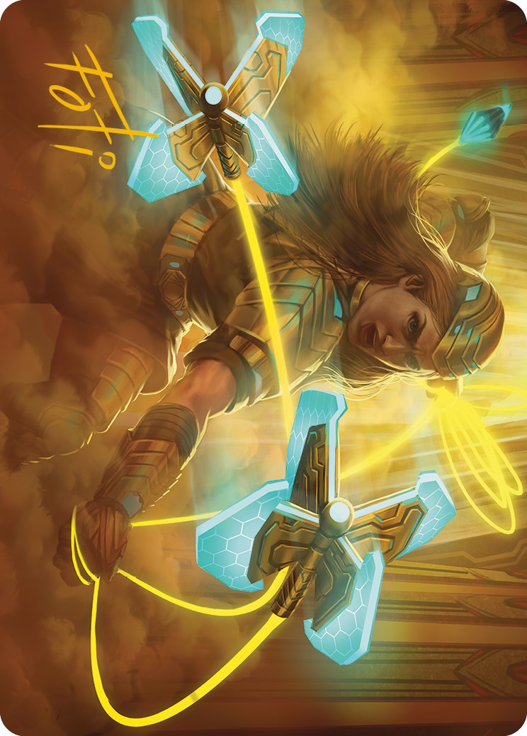 Bladehold War-Whip Art Card (Gold-Stamped Signature) [Phyrexia: All Will Be One Art Series] | Chromatic Games