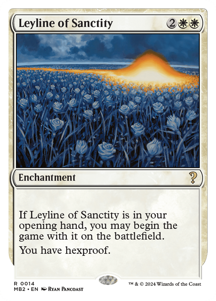 Leyline of Sanctity (White Border) [Mystery Booster 2] | Chromatic Games