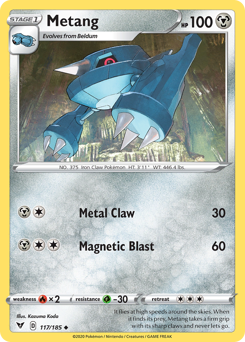 Metang (117/185) [Sword & Shield: Vivid Voltage] | Chromatic Games