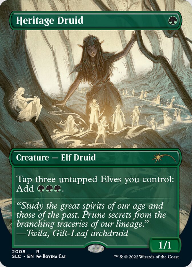 Heritage Druid (Borderless) [Secret Lair Countdown Kit] | Chromatic Games