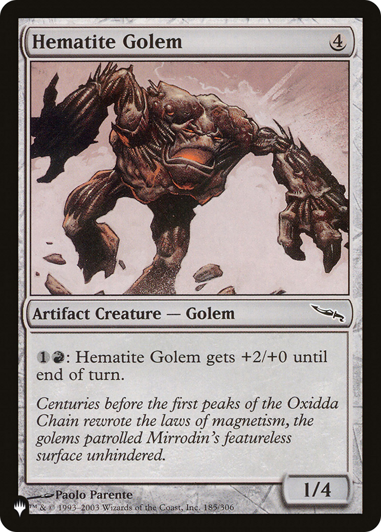 Hematite Golem [The List Reprints] | Chromatic Games